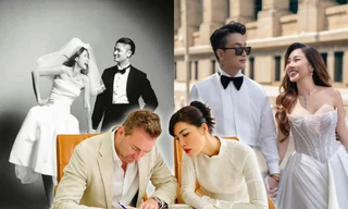 Siêu mẫu Minh Tú, Cao Thiên Trang lần lượt lên xe hoa, TiTi (HKT) khoe ảnh cưới