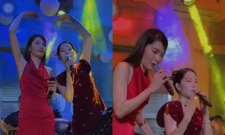 Chị em sinh đôi Nam Anh - Nam Em lần đầu song ca, netizen khó phân biệt được giọng hát