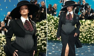 Rihanna chính là "sít rịt" Met Gala 2025: Mẹ bầu chiếm trọn spotlight thảm xanh