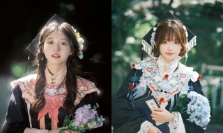 Gen Z xứ Trung diện cổ trang mừng tốt nghiệp sau trend gắn hoa lên mũ cử nhân