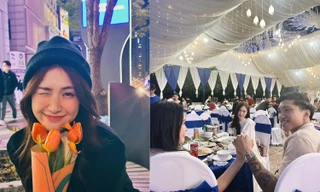 Hòa Minzy bất lực khi được Văn Hậu - Hải My "chiêu đãi món mới" tại tiệc cưới Đình Trọng