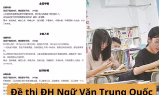 Đề thi Đại học môn Ngữ văn ở Trung Quốc dễ hơn mọi năm, gợi mở tư duy cho sĩ tử