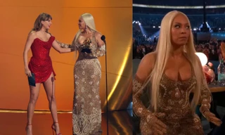 Beyoncé nhận giải Grammys từ Taylor Swift nhưng biểu cảm mới là điểm nhấn