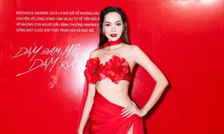 Hoa hậu Lê Hoàng Phương nổi bật trên thảm đỏ với váy áo cắt xẻ táo bạo