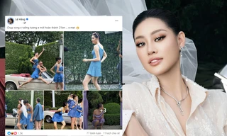 Á hậu Lệ Hằng hé lộ hậu trường chụp ảnh cưới "siêu lầy" của Hoa hậu Khánh Vân