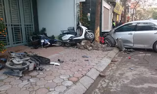 Hiện trường vụ tai nạn.