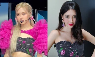 Diện váy hoa sau Sunmi nhưng Rosé lại ghi điểm nhờ pha cắt chỉnh đơn giản mà hiệu quả