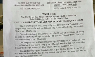 Văn bản thể hiện Nhà xuất bản GDVN chi thù lao cho lãnh đạo Sở GD&ĐT TPHCM 