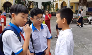 Thí sinh dự thi vào lớp 6 Trường Chuyên Trần Đại Nghĩa ngày 12/6 