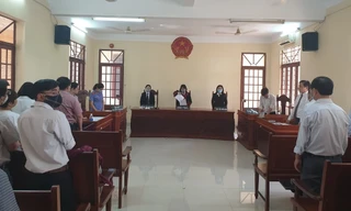 Quang cảnh phiên tòa xét xử vụ án (ảnh: VD)