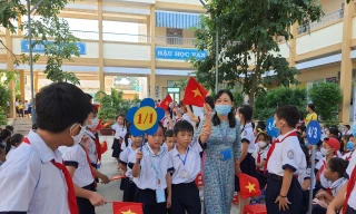 Học sinh lớp 1 được chào đón nồng nhiệt