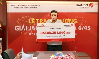 Ông P.K. nhận sốt tiền trúng độc đắc hơn 39,5 tỷ đồng.