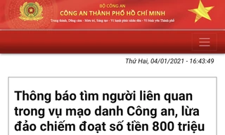 Người đàn ông trình báo bị công an 'dỏm' lừa chuyển 800 triệu đồng