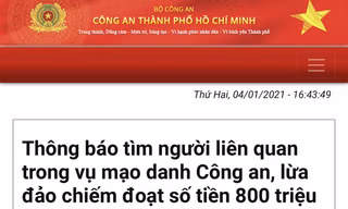 Người đàn ông trình báo bị công an 'dỏm' lừa chuyển 800 triệu đồng