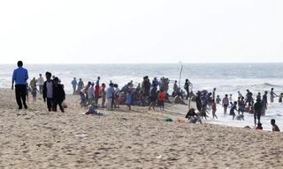 Bãi tắm tại địa bàn xã Phú Thuận.