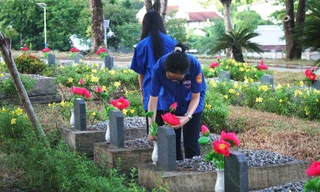 Thay mới hoa trang trí cho hơn 2.200 phần mộ liệt sĩ