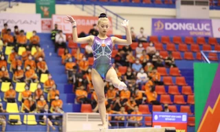 VĐV TDDC Phạm Như Phương thi đấu tại SEA Games 31. Ảnh: Như Ý