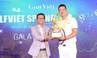 Diễn viên Bình Minh đoạt cup Rồng vàng tại giải GolfViet Spring Cup 2024
