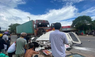 2 ô tô va chạm trên quốc lộ, một người tử vong