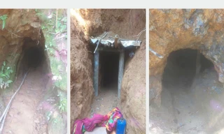 Đánh sập các hầm khai thác vàng trái phép ở Quảng Trị