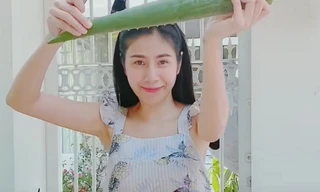 Thủy Tiên trồng nấm, thảo dược trong vườn nhà