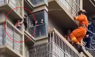 Trẻ 7 tuổi bị kẹt trên tòa nhà cao tầng vì chơi trốn tìm