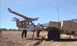 Toàn cảnh phóng máy bay không người lái RQ-21 Blackjack của quân Mỹ