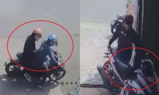 Hai kẻ gian phối hợp trộm xe máy ở Thủ Đức