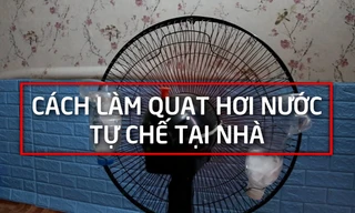 Cách làm quạt hơi nước mát lạnh bằng 2 chai nhựa giải nhiệt nắng nóng 40 độ C