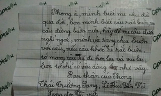Bức thư tay khiến bao người bật khóc: Sự quan tâm chính là siêu năng lực chữa lành