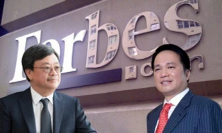 Ông Hồng Hùng Anh (bên phải) và Nguyễn Đăng Quang - Hai tỷ phú Việt vừa được Fobes công nhận 