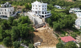 Một biệt thự tại dự án Nha Trang Seapark bị sạt lở mới đây