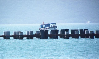 Vị trí xây dựng Cảng trung chuyển quốc tế Vân Phong. Ảnh Nguyễn Đình Quân.