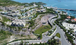 Dự án Anh Nguyễn - Nha Trang làm trên núi Chụt có nguy cơ gây sạt lở mùa mưa bão. Ảnh L.H