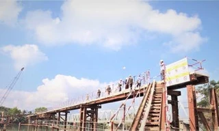 Dự án xây dựng đập ngăn mặn sông Cái Nha Trang dính nhiều sai sót bất thường. Ảnh L.H