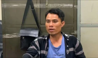 Nghi can Đoàn Minh Hải tại cơ quan công an. Ảnh công an cung cấp.