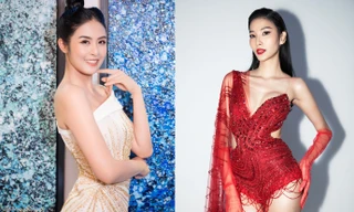 Ngọc Hân trễ nải vai trần quyến rũ, Hoàng Thuỳ diện váy xuyên thấu khoe vòng 1 nóng bỏng