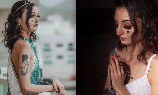 Cô gái xăm kín người gây tranh cãi khi dự thi Hoa hậu tại Brazil