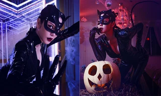 Lý Nhã Kỳ hóa 'miêu nữ' cực nóng bỏng trong bữa tiệc Halloween quy tụ dàn sao Việt