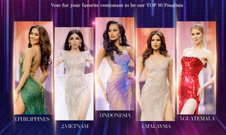 Sau màn hất váy 'gây bão' ở bán kết, Ngọc Thảo leo lên top 2 bình chọn ở Miss Grand 