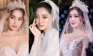 Dàn hoa hậu, á hậu Việt đẹp 'một chín một mười' khi hóa thân thành cô dâu trên sàn catwalk