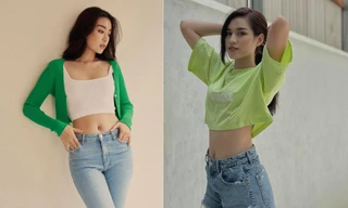 Đỗ Mỹ Linh, Đỗ Thị Hà 'lăng xê' mốt mặc crop-top, khoe vòng eo sexy khiến fans mê mẩn