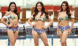 Thí sinh Miss World Philippines bị 'o ép' vòng 1 khi diễn bikini