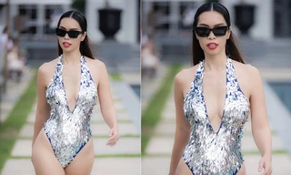 Siêu mẫu Hà Anh nóng bỏng trình diễn áo tắm 