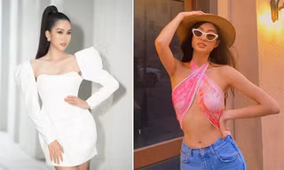 Á hậu Phương Anh diện váy cúp ngực nóng bỏng, Lương Thuỳ Linh quấn khăn làm áo cực sexy