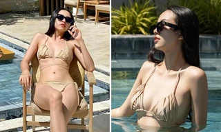 Chuẩn bị lên xe hoa, Á hậu Thúy An tung loạt ảnh bikini sexy trong tiệc chia tay độc thân