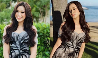 Đỗ Thị Hà trổ tài tự làm tóc cực 'đỉnh', đẹp như công chúa với váy bồng bềnh ở Miss World