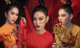 Hoa hậu Đỗ Thị Hà, Á hậu Phương Anh-Ngọc Thảo hóa 'mỹ nhân cổ trang' trong bộ ảnh Tết