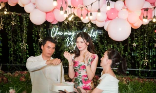 Ông xã đại gia tổ chức tiệc sinh nhật ngập tràn hoa hồng cho Á hậu Thanh Tú 