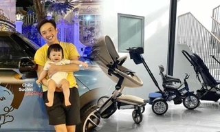 Chưa đầy 1 tuổi, con gái Cường Đôla đã có BST 9 chiếc xe xịn sò dành cho riêng mình